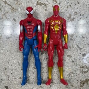 Marvel‎ Spider Man & Iron Spider Action Figure Set Toys lot of 2